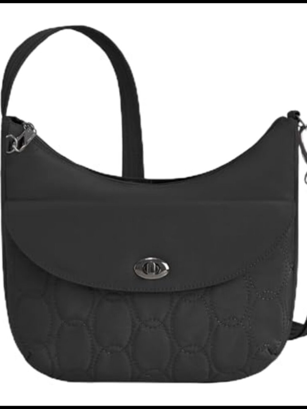 Anti-Theft Medium Crossbody Bag Crinkle Nylon Travel Purse